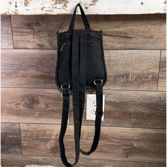 Boho Floral Embroidered Mini Backpack Hobo Style  Multicolor Unbranded Purse Sm - Picture 4 of 6